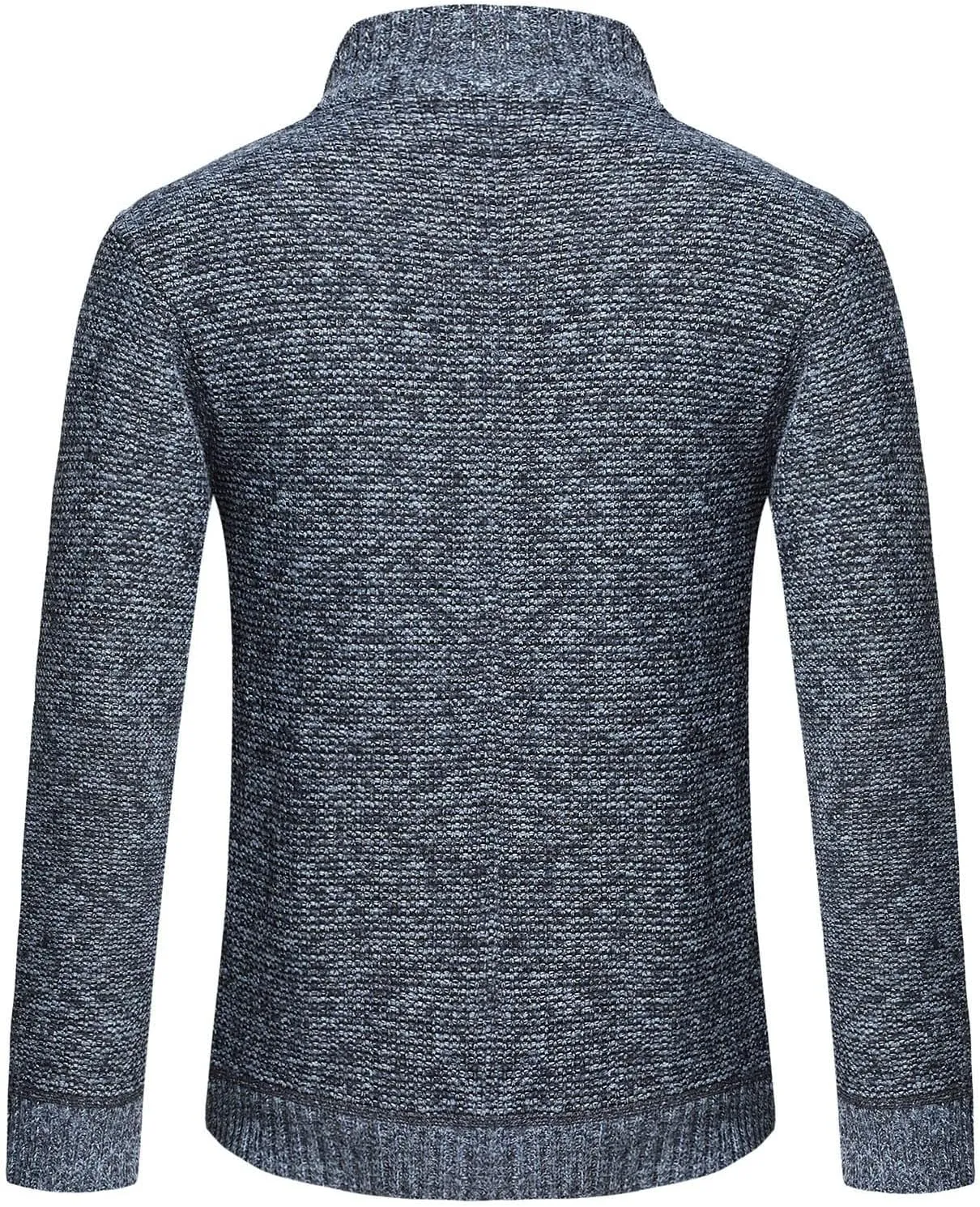 LCMTWX Men's Thick Thermal Winter Jacket Stand Collar Knitted Splice Sweater Coat Casual Cardigan Stylish Mens Puffer