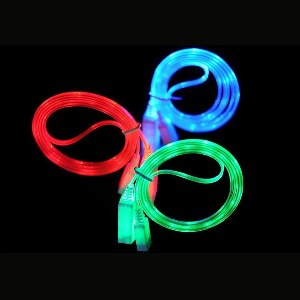 LED USB Cable - LED Flowing Visible Light Up Luminescent Smart Charge