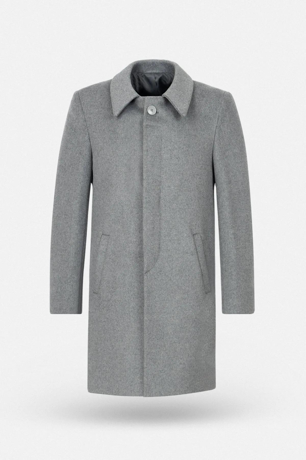 Light Gray Felt Classic Coat