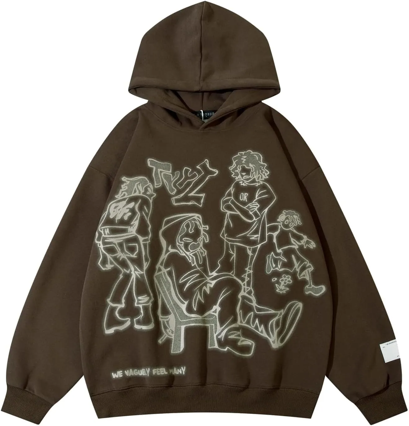 MAEHARRT Women Y2K Oversized Fashion Carton Hoodie Goth Harajuku grunge Streetwear Casual Sweatshirts