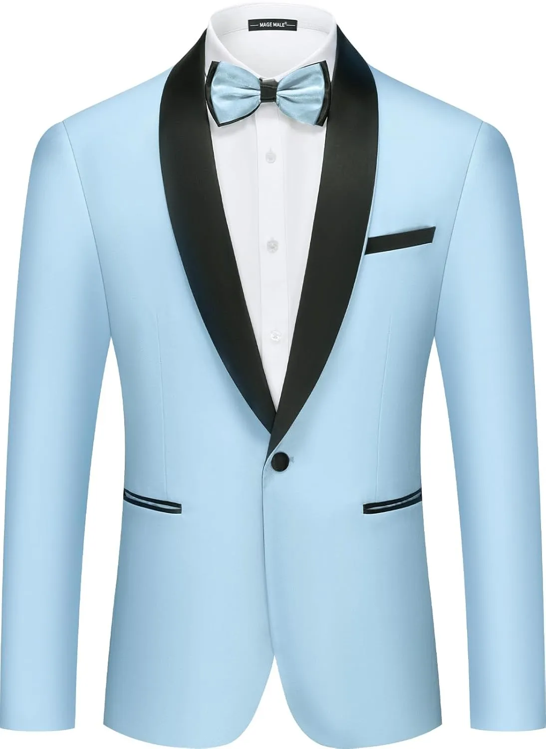 MAGE MALE Mens Tuxedo Jacket Shawl Lapel Suit Jacket Slim Fit Blazer Jacket for Dinner,Prom,Wedding
