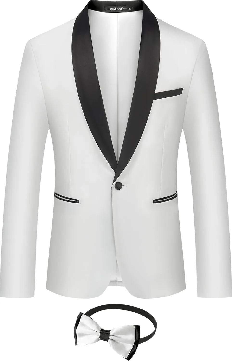 MAGE MALE Mens Tuxedo Jacket Shawl Lapel Suit Jacket Slim Fit Blazer Jacket for Dinner,Prom,Wedding