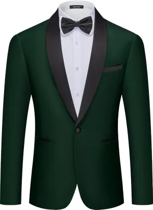 MAGE MALE Mens Tuxedo Jacket Shawl Lapel Suit Jacket Slim Fit Blazer Jacket for Dinner,Prom,Wedding