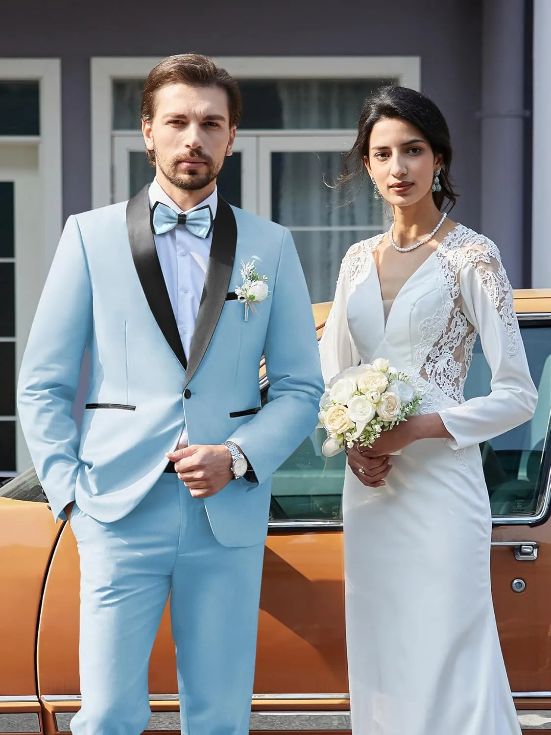 MAGE MALE Mens Tuxedo Jacket Shawl Lapel Suit Jacket Slim Fit Blazer Jacket for Dinner,Prom,Wedding