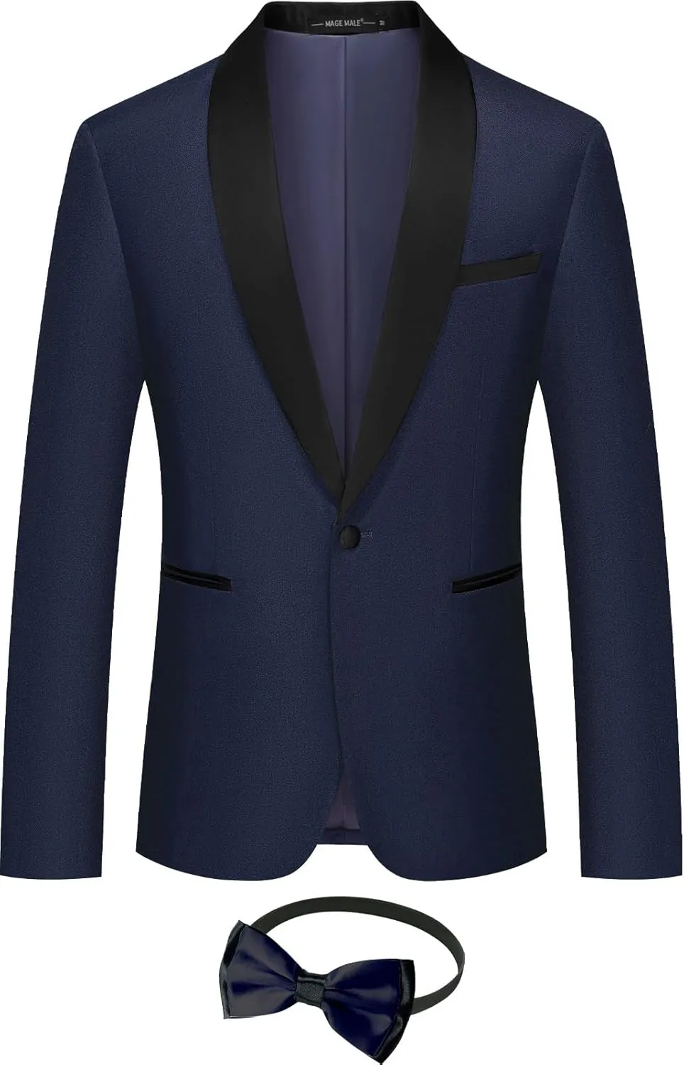 MAGE MALE Mens Tuxedo Jacket Shawl Lapel Suit Jacket Slim Fit Blazer Jacket for Dinner,Prom,Wedding