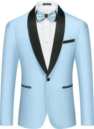MAGE MALE Mens Tuxedo Jacket Shawl Lapel Suit Jacket Slim Fit Blazer Jacket for Dinner,Prom,Wedding