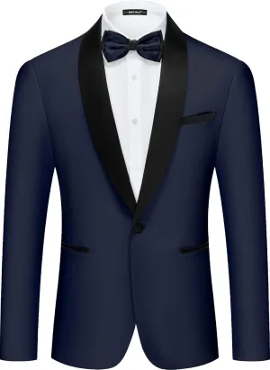 MAGE MALE Mens Tuxedo Jacket Shawl Lapel Suit Jacket Slim Fit Blazer Jacket for Dinner,Prom,Wedding