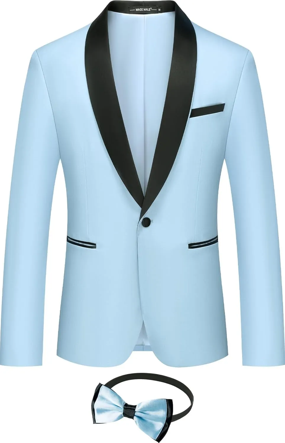 MAGE MALE Mens Tuxedo Jacket Shawl Lapel Suit Jacket Slim Fit Blazer Jacket for Dinner,Prom,Wedding