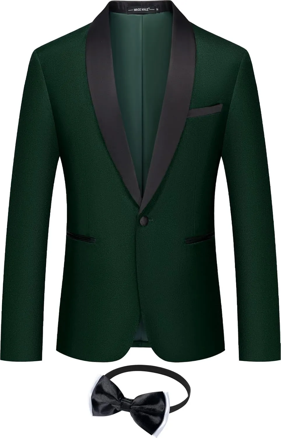 MAGE MALE Mens Tuxedo Jacket Shawl Lapel Suit Jacket Slim Fit Blazer Jacket for Dinner,Prom,Wedding