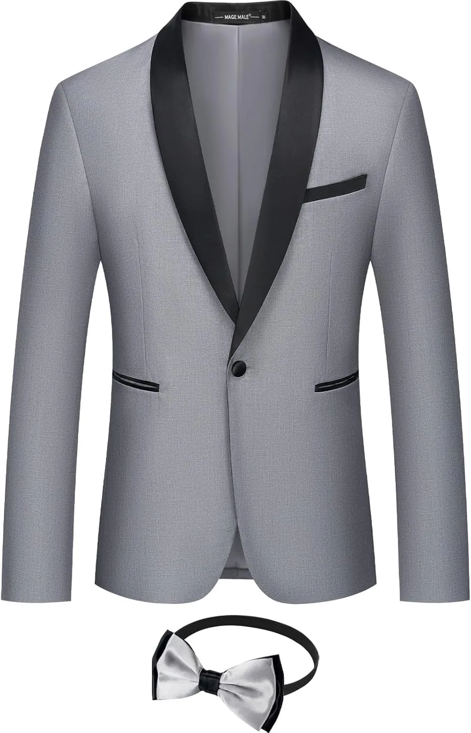 MAGE MALE Mens Tuxedo Jacket Shawl Lapel Suit Jacket Slim Fit Blazer Jacket for Dinner,Prom,Wedding