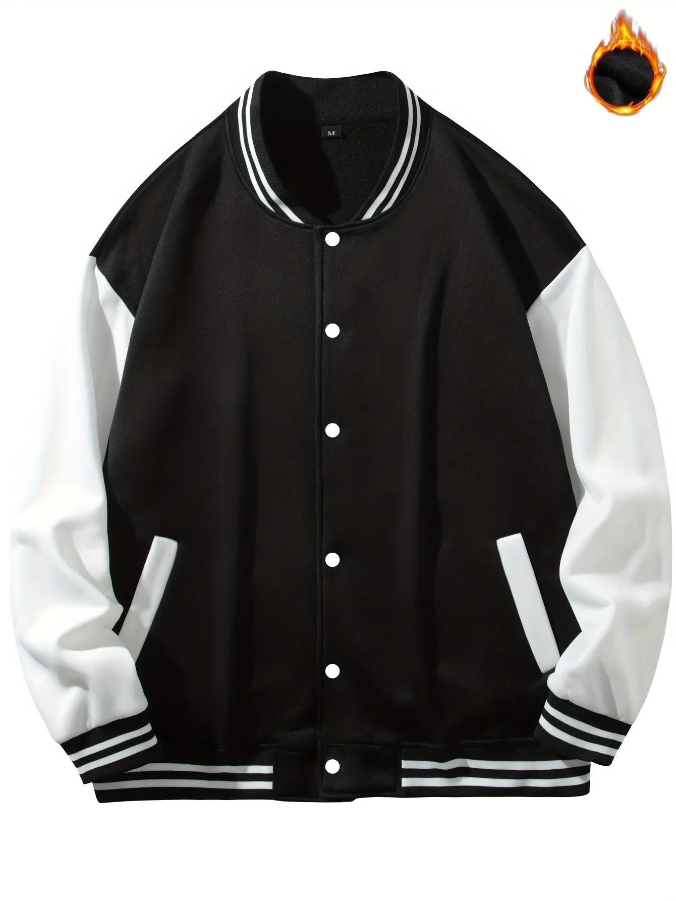 Men's  Bronx-Print Jacket |  Sporty Baseball Collar