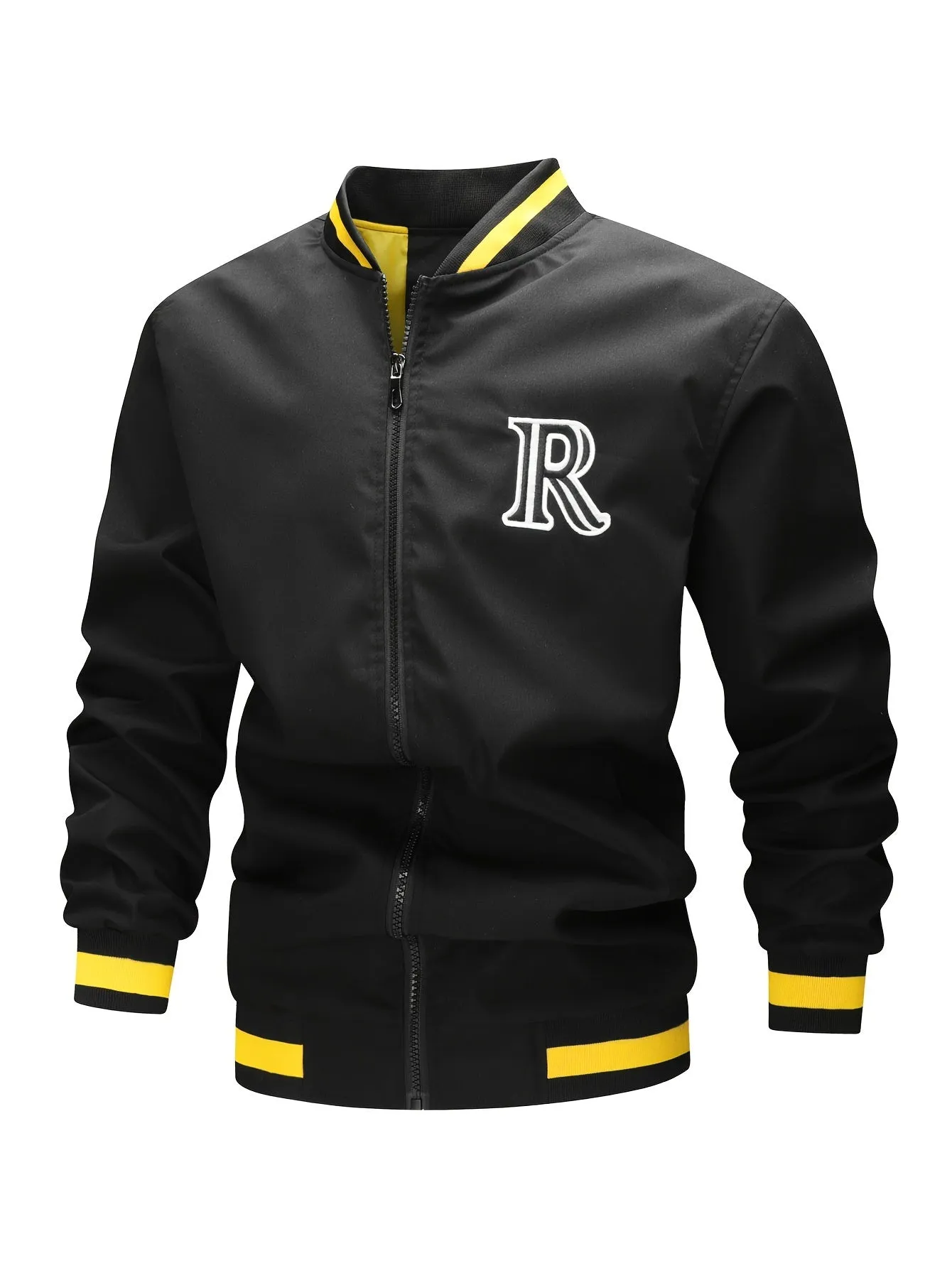 Men's Casual Baseball Collar Varsity Coat | Bomber Jacket