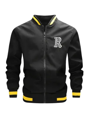 Men's Casual Baseball Collar Varsity Coat | Bomber Jacket