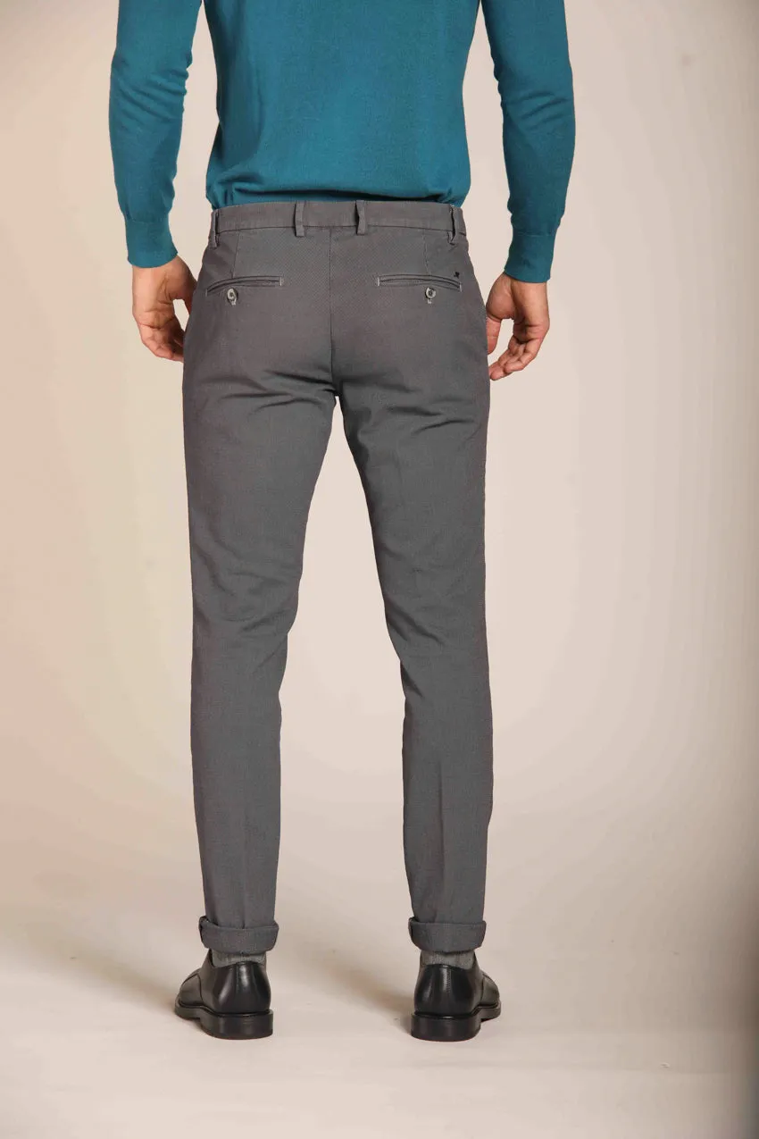 Milano men's chino pants with partridge eye pattern Extra Slim Fit