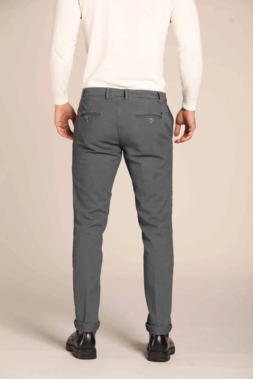 Milano men's chino pants with partridge eye pattern Extra Slim Fit 
