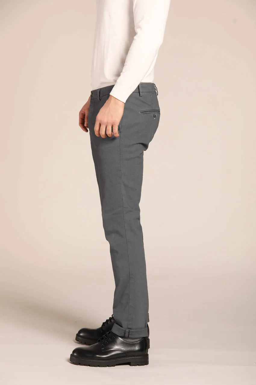 Milano men's chino pants with partridge eye pattern Extra Slim Fit 