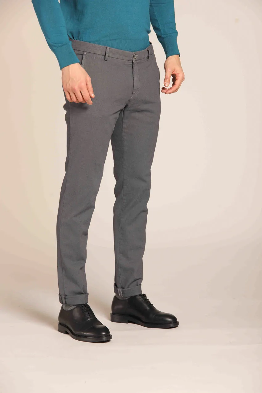 Milano men's chino pants with partridge eye pattern Extra Slim Fit