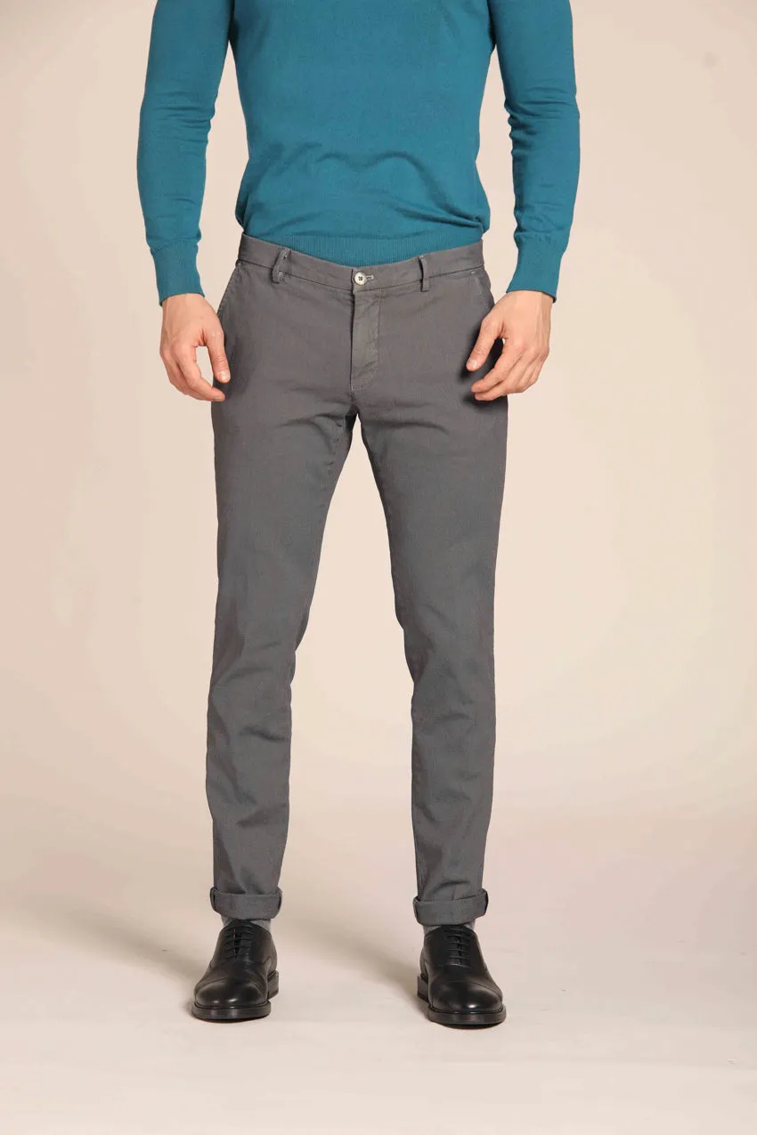 Milano men's chino pants with partridge eye pattern Extra Slim Fit