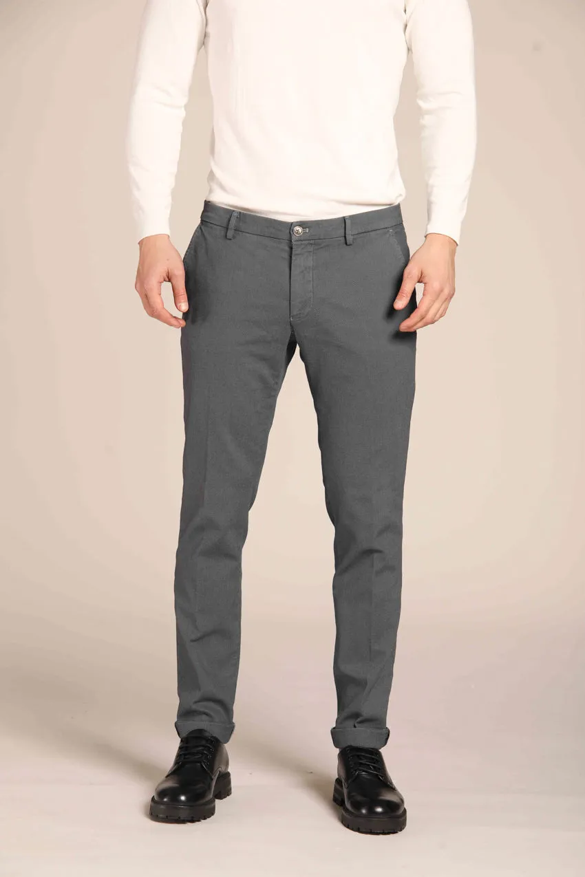 Milano men's chino pants with partridge eye pattern Extra Slim Fit 
