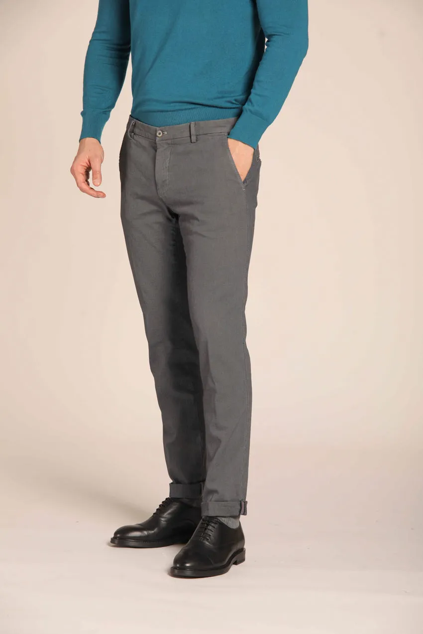 Milano men's chino pants with partridge eye pattern Extra Slim Fit