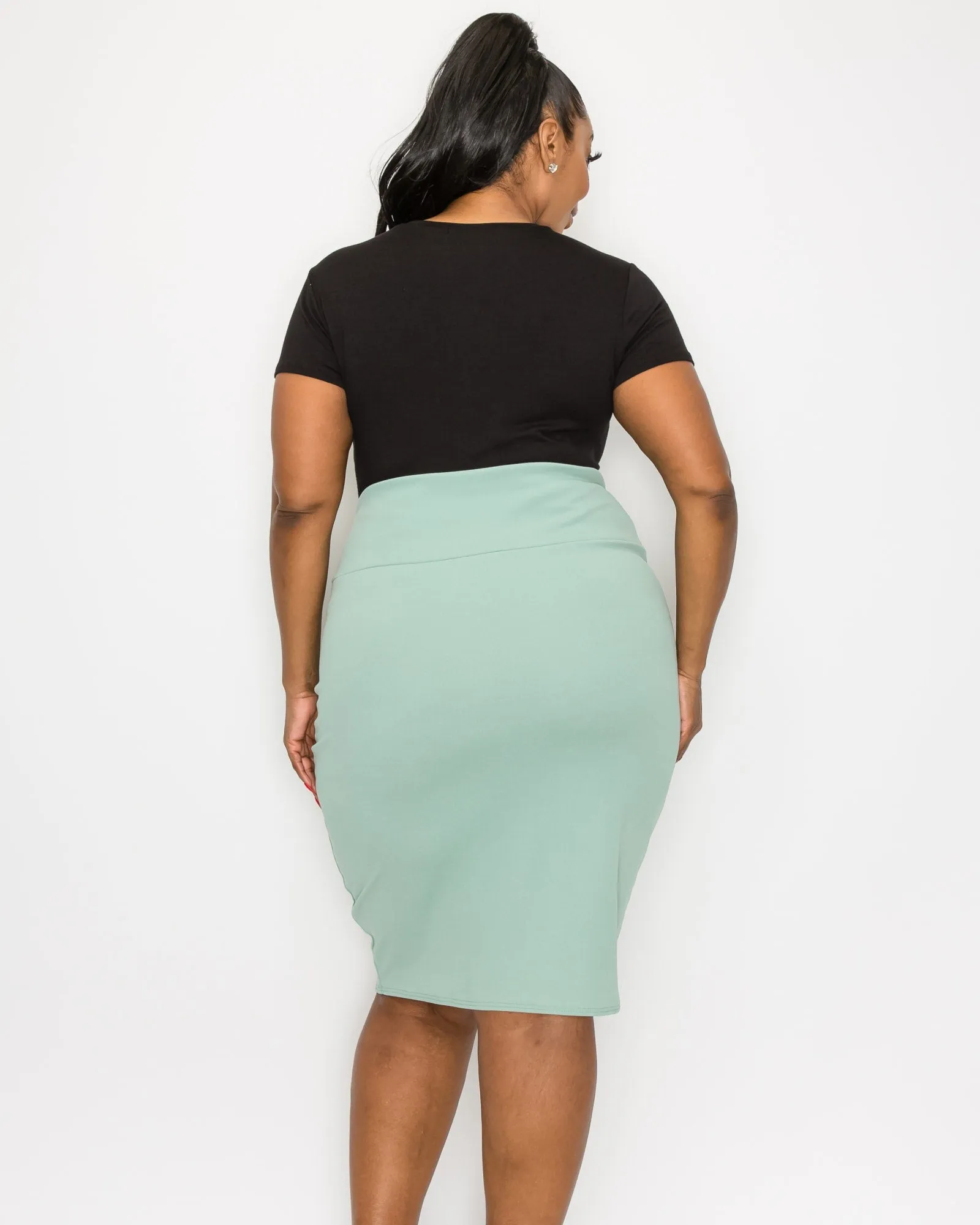 Molly Pencil Skirt | Sage Lt