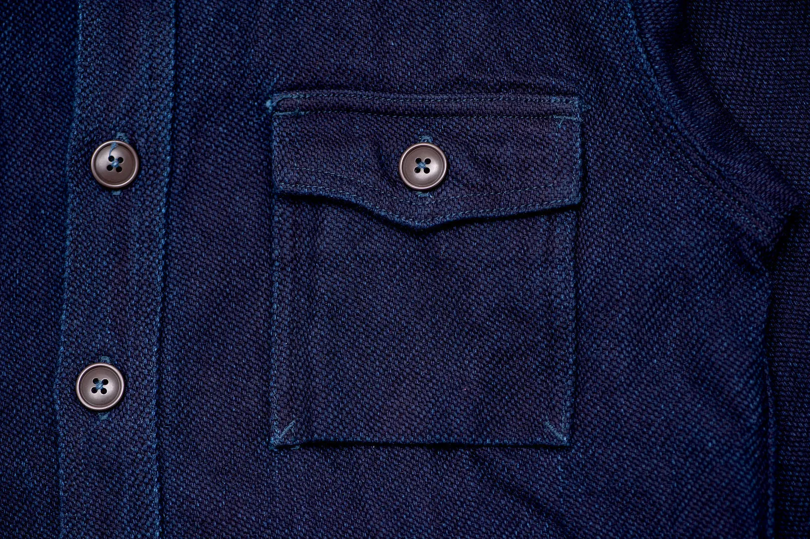 Momotaro 14oz Indigo Dyed Dobby Jacketed Shirt