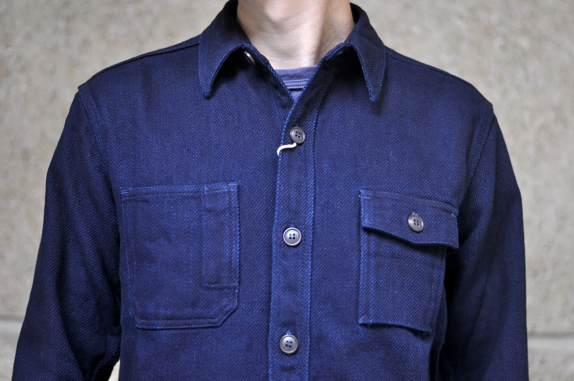 Momotaro 14oz Indigo Dyed Dobby Jacketed Shirt