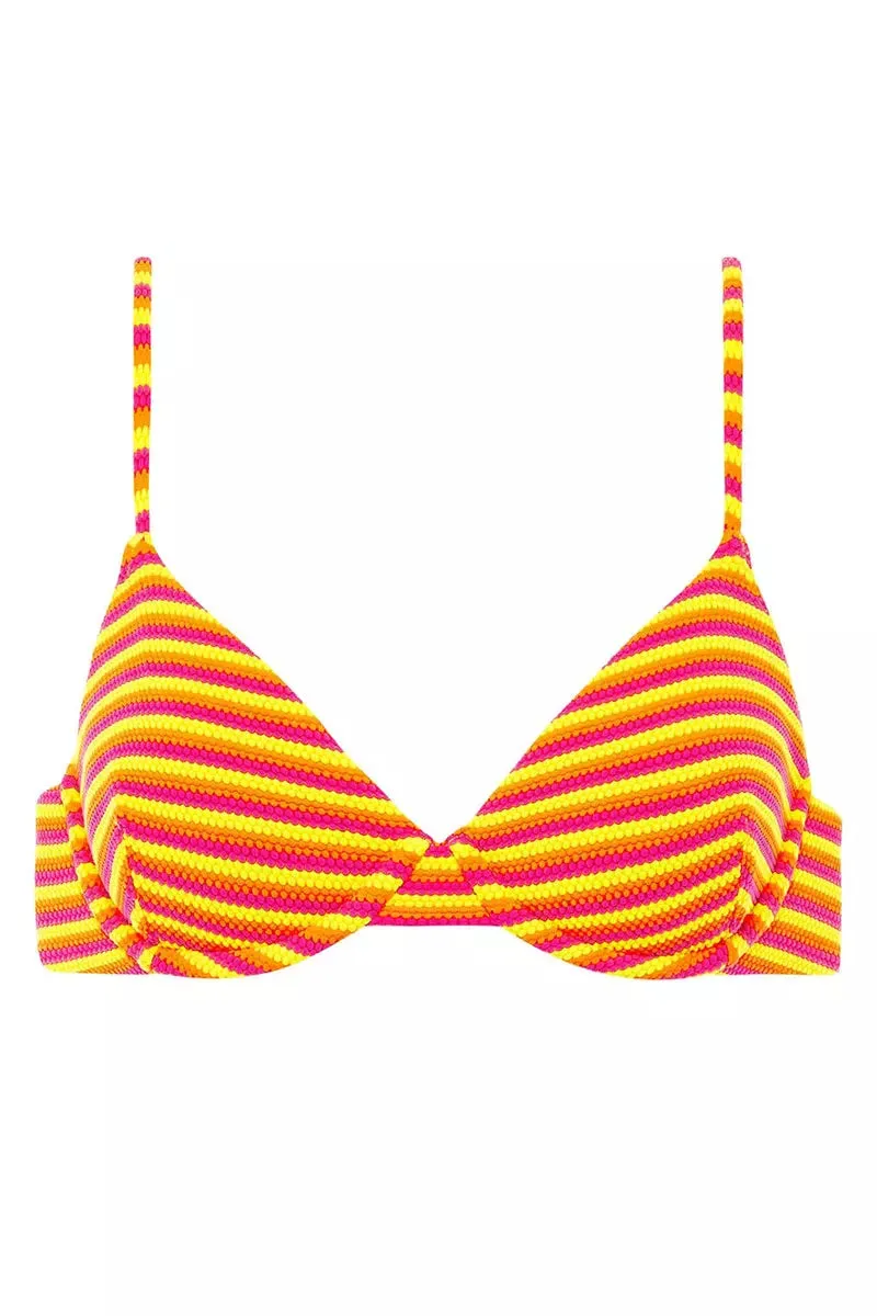Neon Stripe Dainty Bikini Top by Montce
