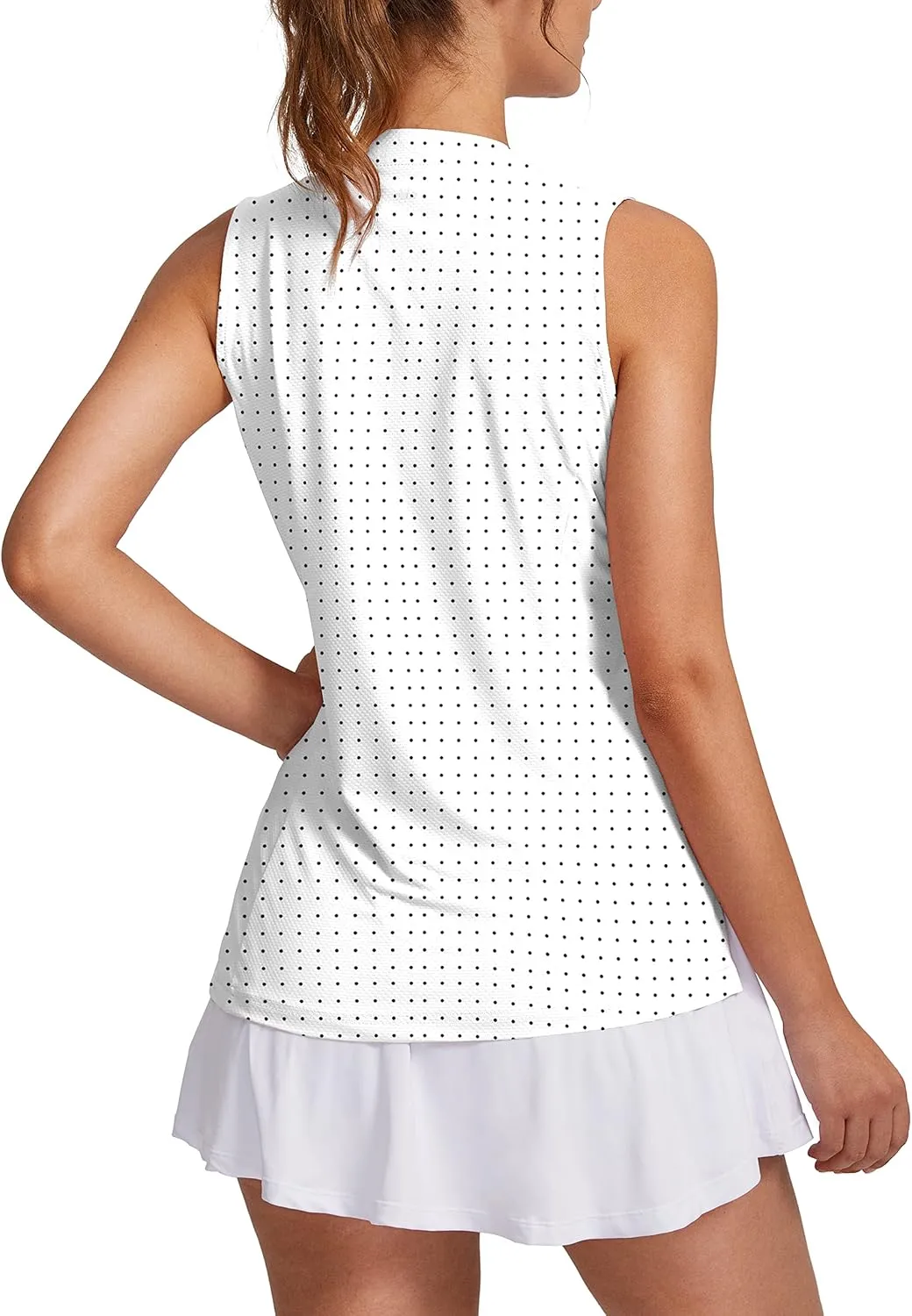 Obla Women's Sleeveless Golf Shirt V-Neck Lightweight Quick Dry Tennis Tank Tops Polo Shirts for Women