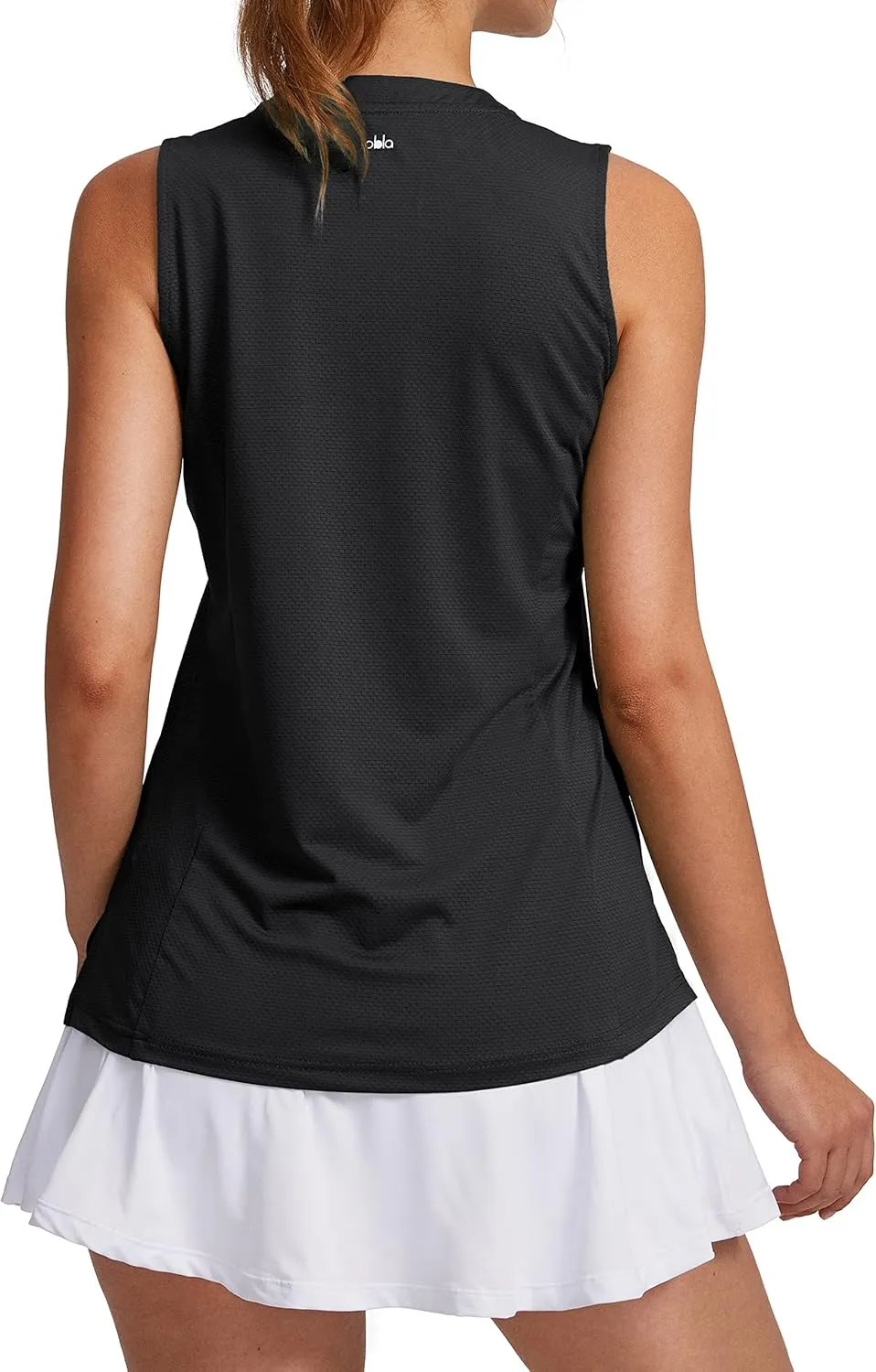 Obla Women's Sleeveless Golf Shirt V-Neck Lightweight Quick Dry Tennis Tank Tops Polo Shirts for Women