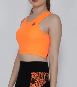 Orange Black Compression Top
