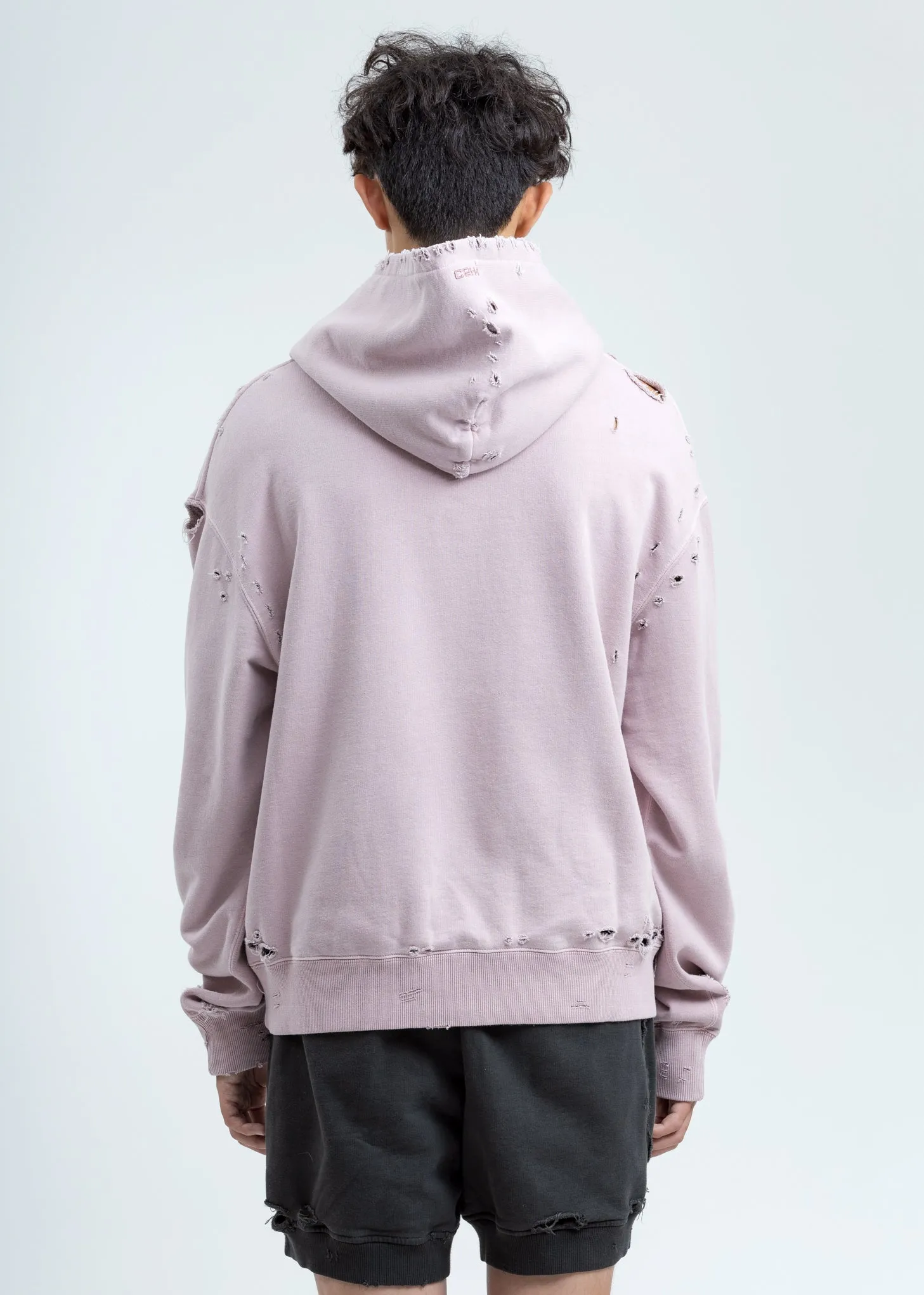 Pink Agitator Distressed Hoodie