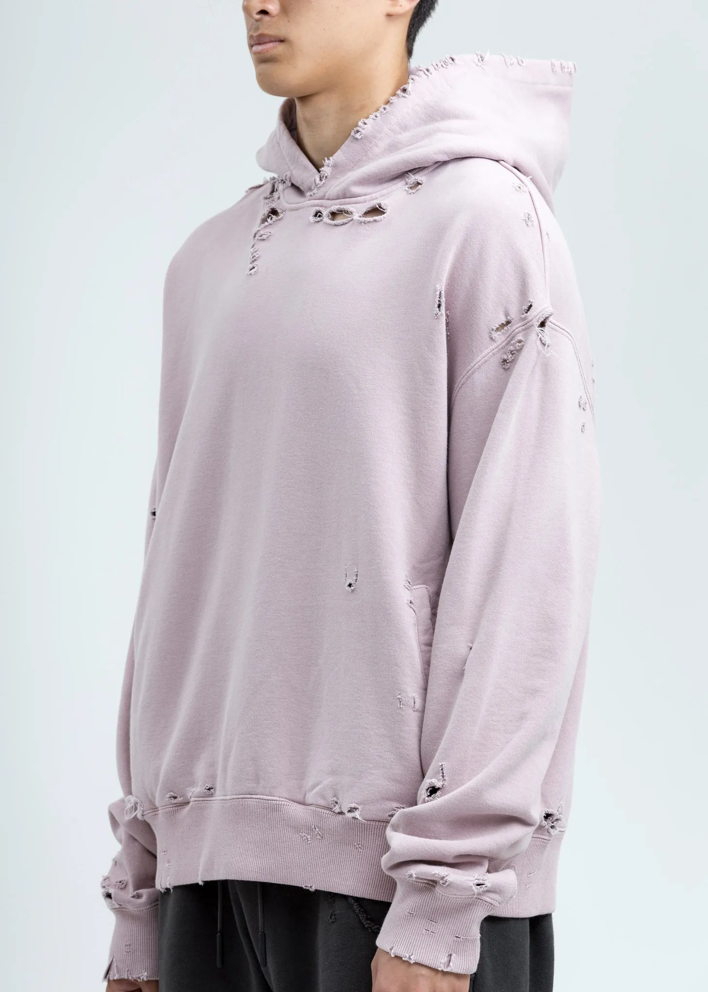 Pink Agitator Distressed Hoodie
