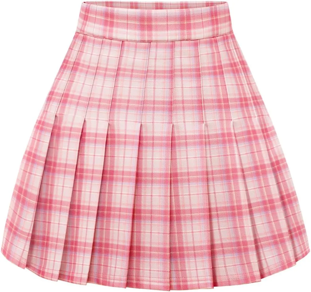 Pleated Skirts for Women Mini High Waist Skater Tennis Skirt A-line Cheerleader Skirt