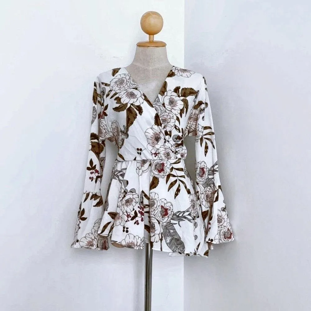 Printed  V Neck tops - Manila
