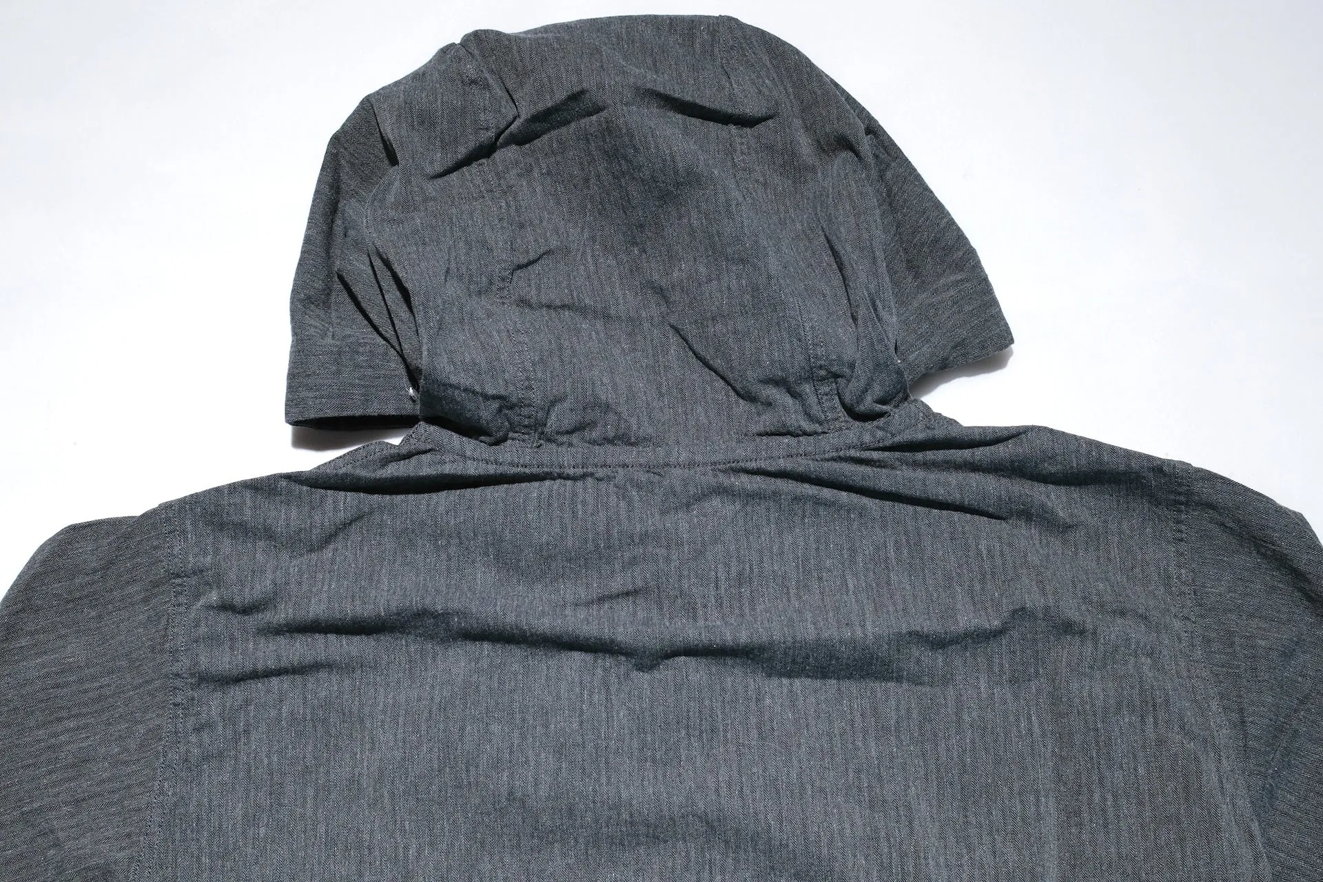 Pure Blue Japan "All-Seasons" HBT Hooded Pullover (Heather Grey X Black)