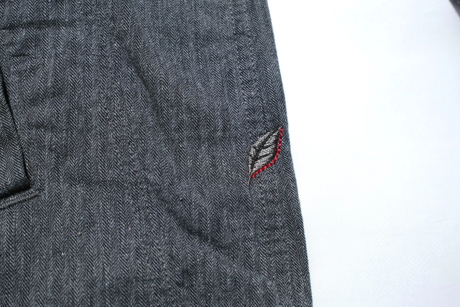Pure Blue Japan "All-Seasons" HBT Hooded Pullover (Heather Grey X Black)