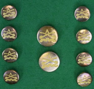 "Set x 10 Squadron A Brass Blazer Buttons Made in England"