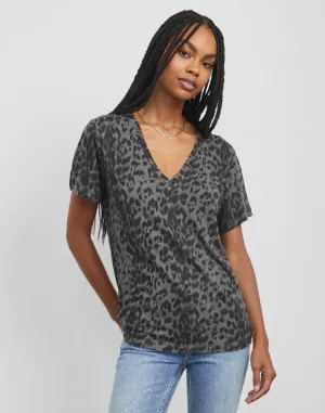 Rails Cara V Neck Umber Leopard