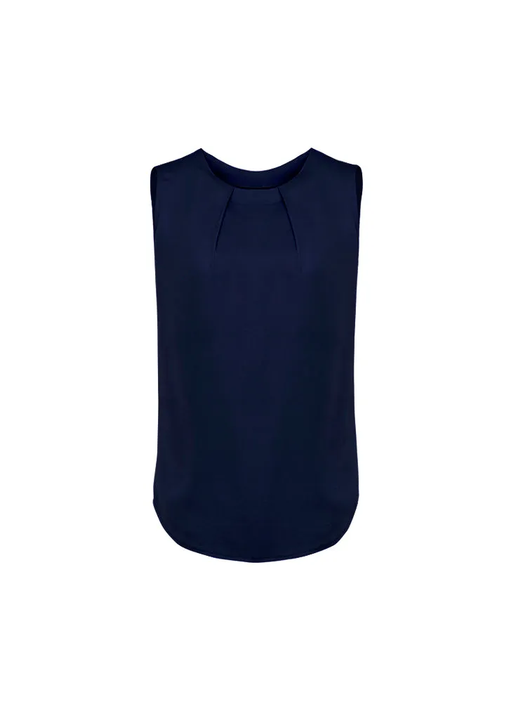RB973LN - Biz Corporates - Estelle Womens Sleeveless Pleat Blouse