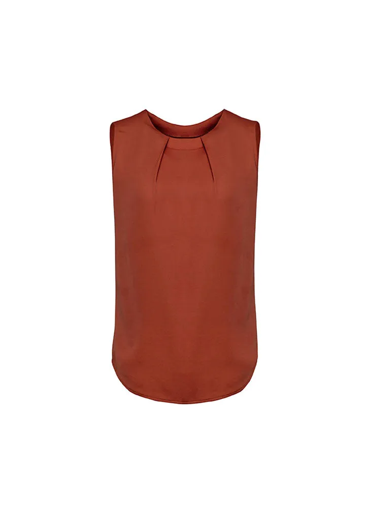 RB973LN - Biz Corporates - Estelle Womens Sleeveless Pleat Blouse