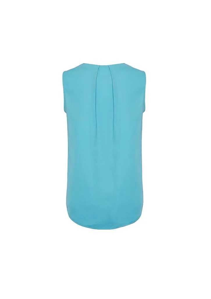 RB973LN - Biz Corporates - Estelle Womens Sleeveless Pleat Blouse