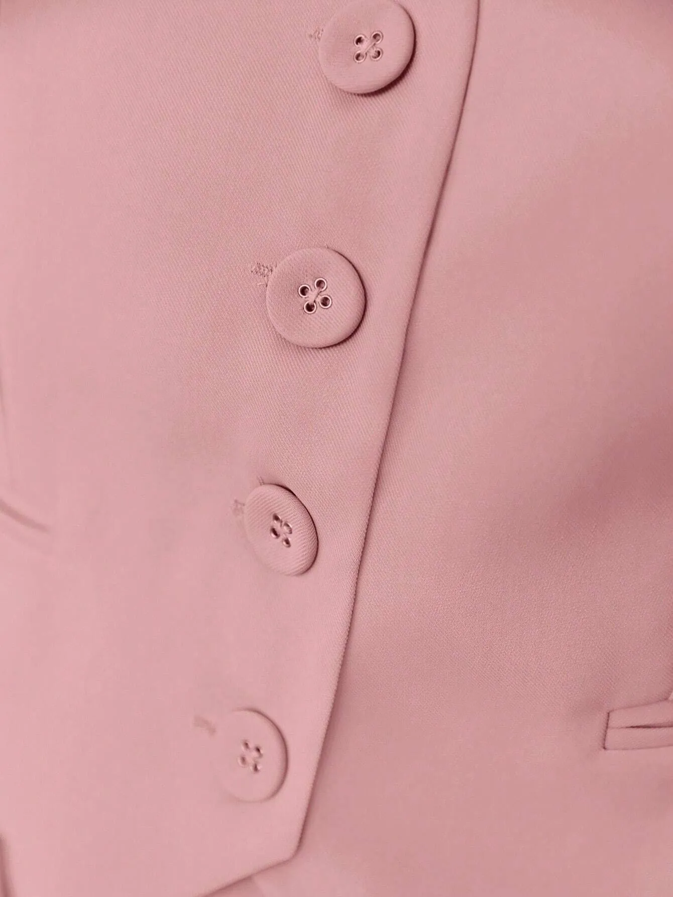 Regular Fit Front Button Vest Blazer