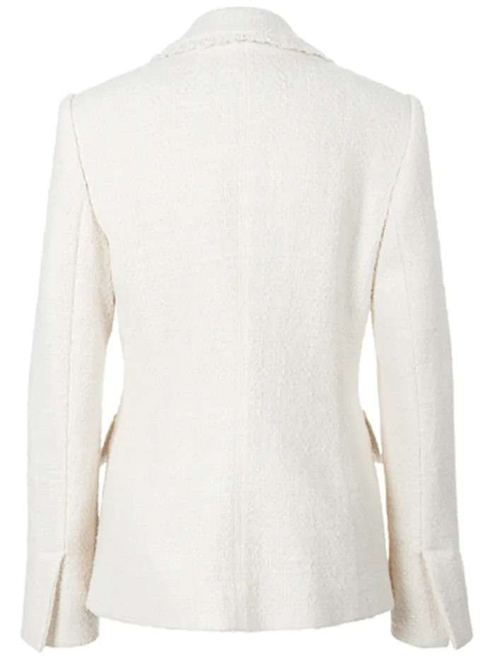 Riani Cream Tweed Double Breasted Blazer 381730 4176 Col 0110
