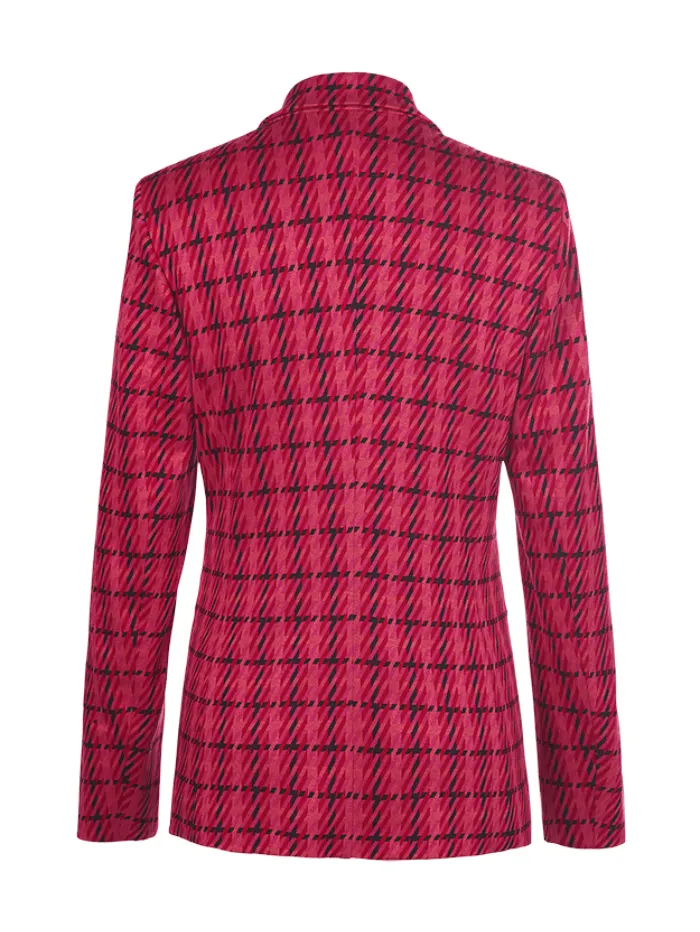 Riani Heartbeat Patterned Jersey Blazer 371220 5415 Col 360