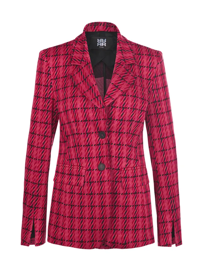 Riani Heartbeat Patterned Jersey Blazer 371220 5415 Col 360