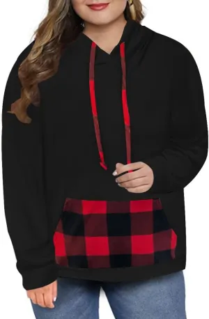 RITERA Plus Size Hoodies For Women Casual Sweatshirt Fall Winter Long Sleeve Oversize Pullover Tops