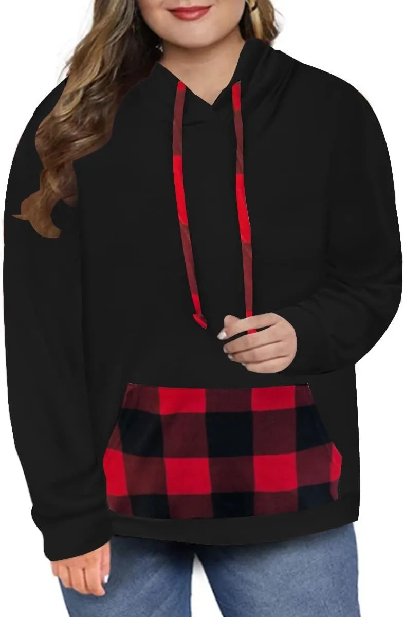 RITERA Plus Size Hoodies For Women Casual Sweatshirt Fall Winter Long Sleeve Oversize Pullover Tops