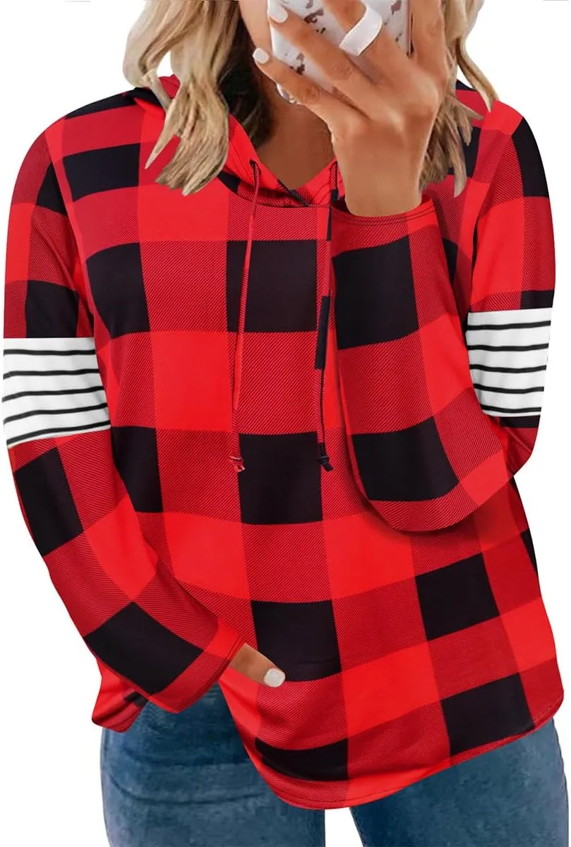 RITERA Plus Size Hoodies For Women Casual Sweatshirt Fall Winter Long Sleeve Oversize Pullover Tops