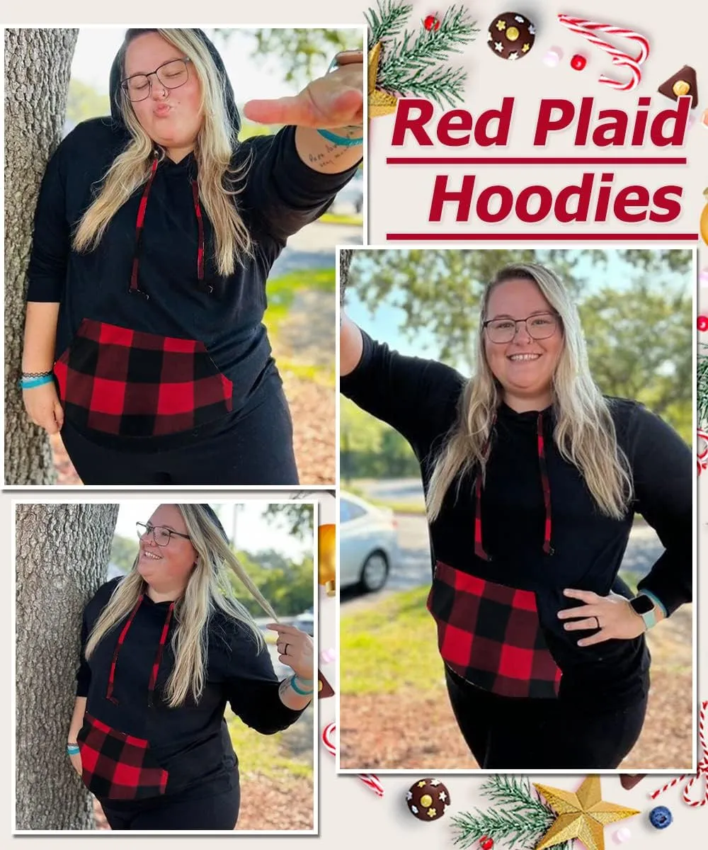 RITERA Plus Size Hoodies For Women Casual Sweatshirt Fall Winter Long Sleeve Oversize Pullover Tops